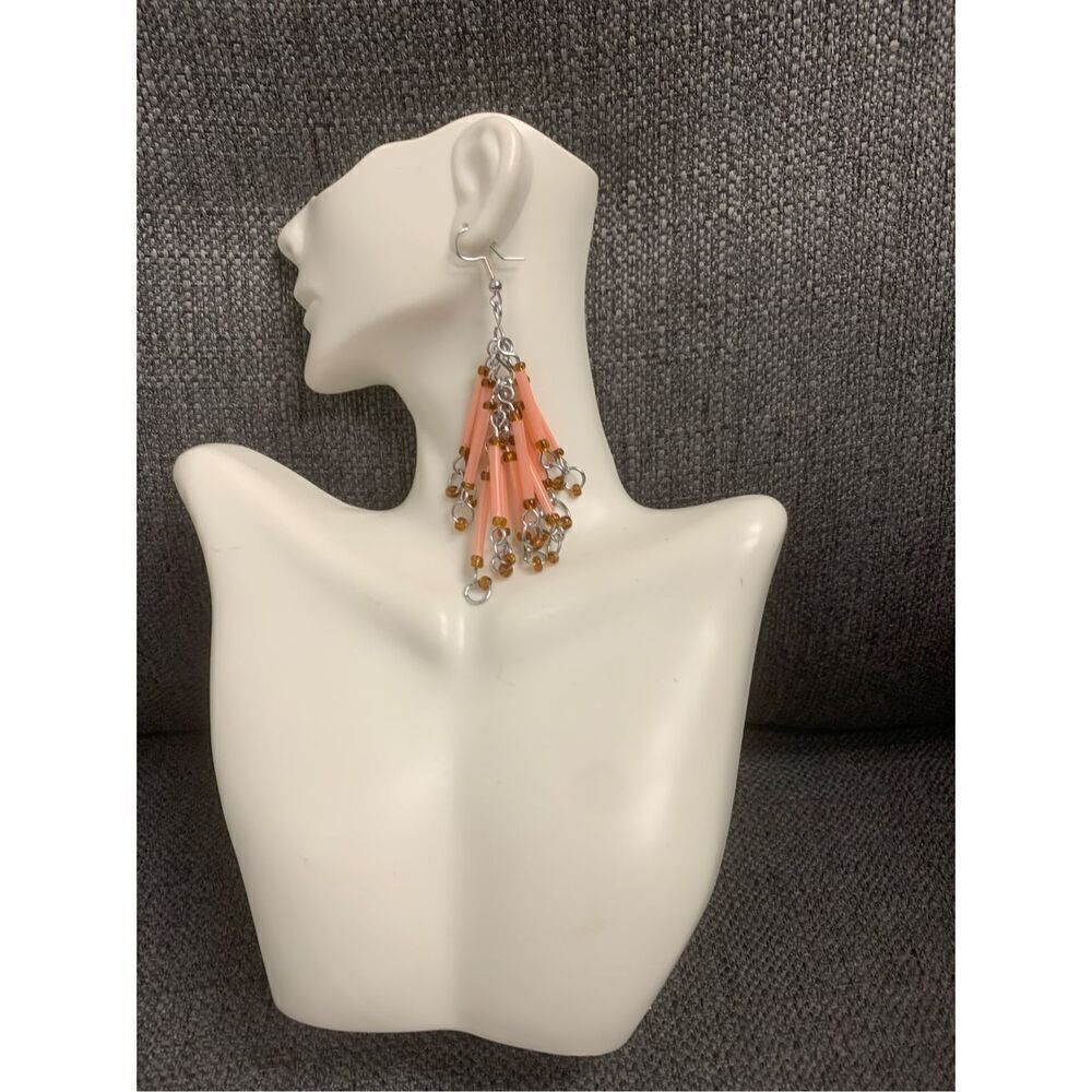 Handmade Straw Dangle Earrings